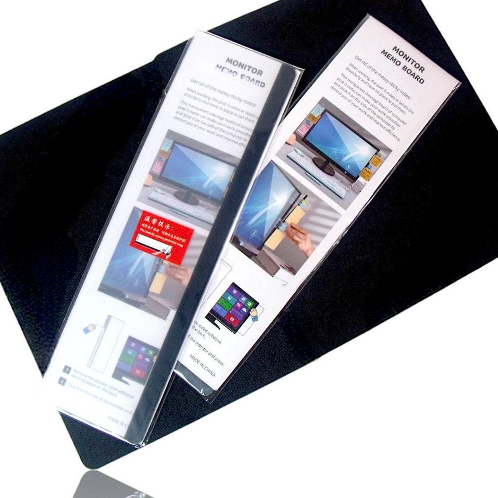 2-Pcs, Computer Monitor Memo Note Board, Multifunction Message Desk Accessories