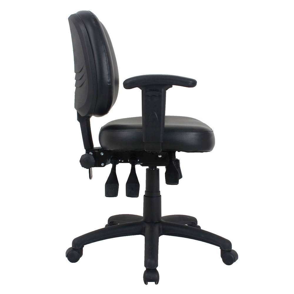Mid Back 24/7 Antimicrobial Task Chair Vinyl Black