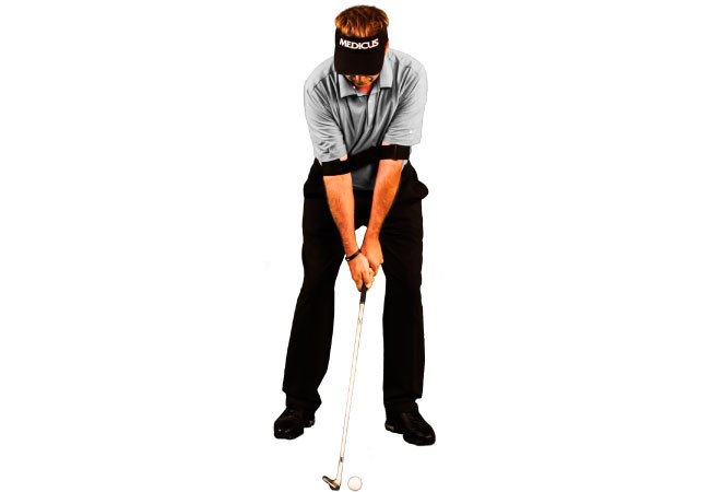 New Medicus Arm Master Stabilizer Swing Trainer Golf Stance Elbow Posture Strap