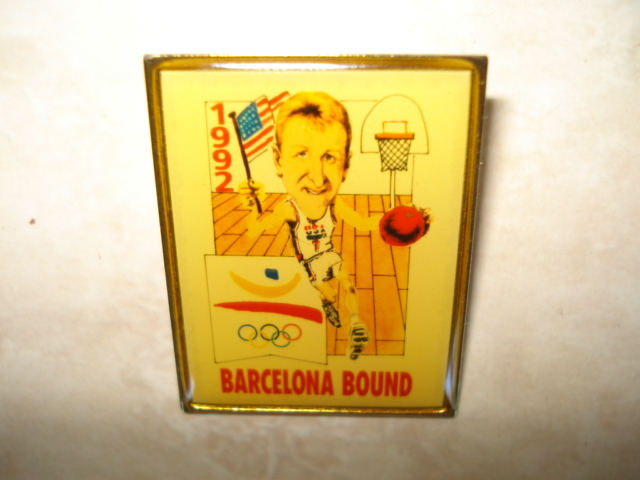 1992 Larry Bird Barcelona Bound Pin, nice....