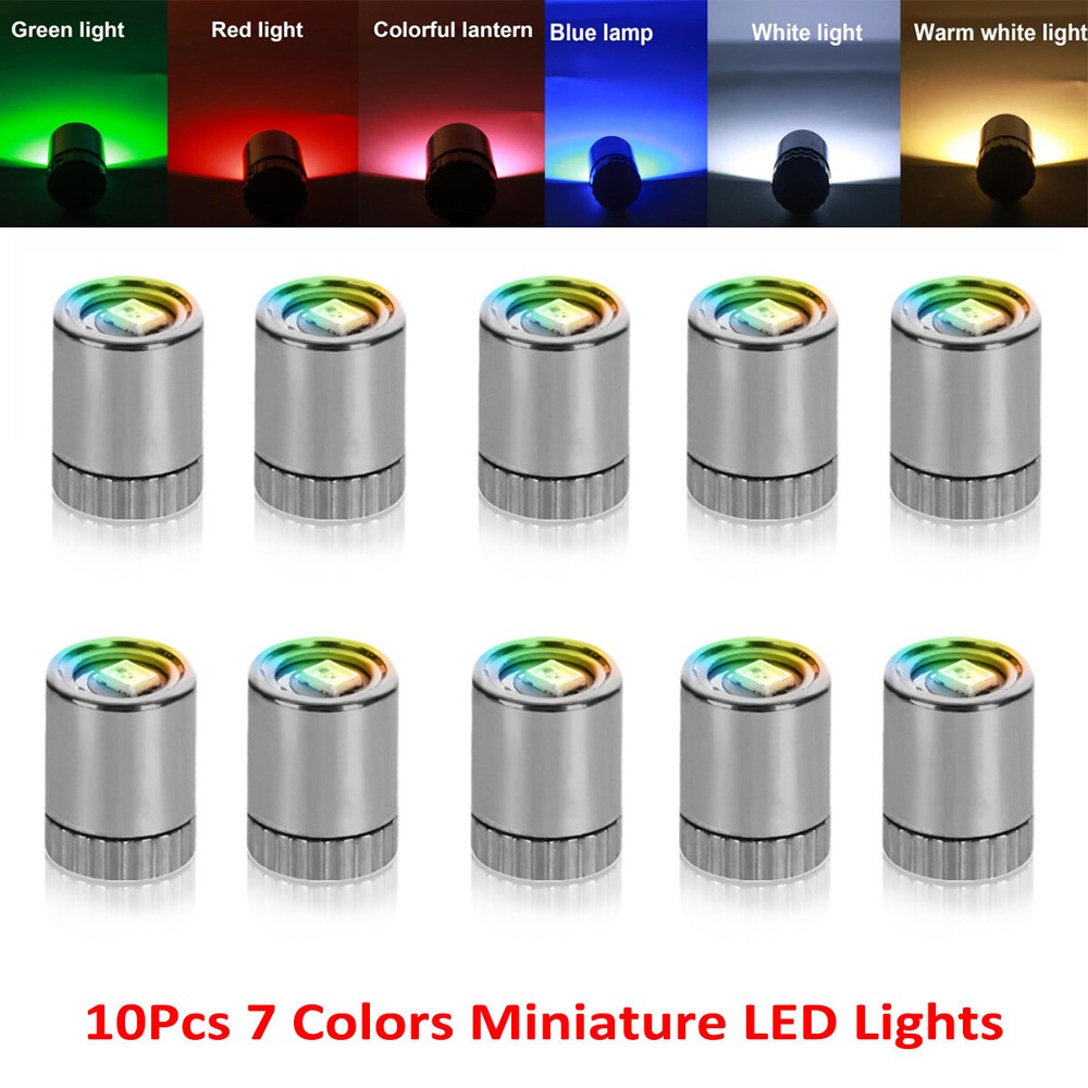 10pcs Individual Mini Electric Lights Cordless Multicolor LED Battery Included
