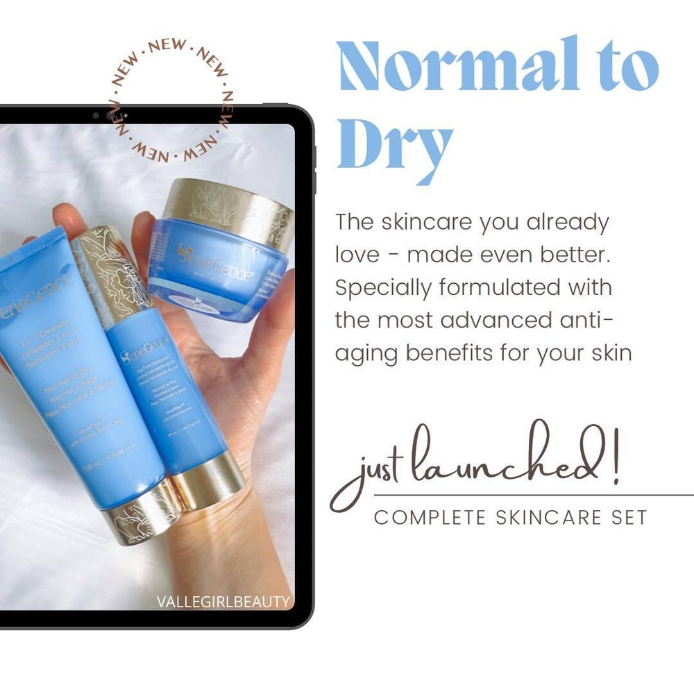 Authentic Full Size Sene Cleanser, Moisturizer-Dry, Oily, Normal, Micro $1 Ship!