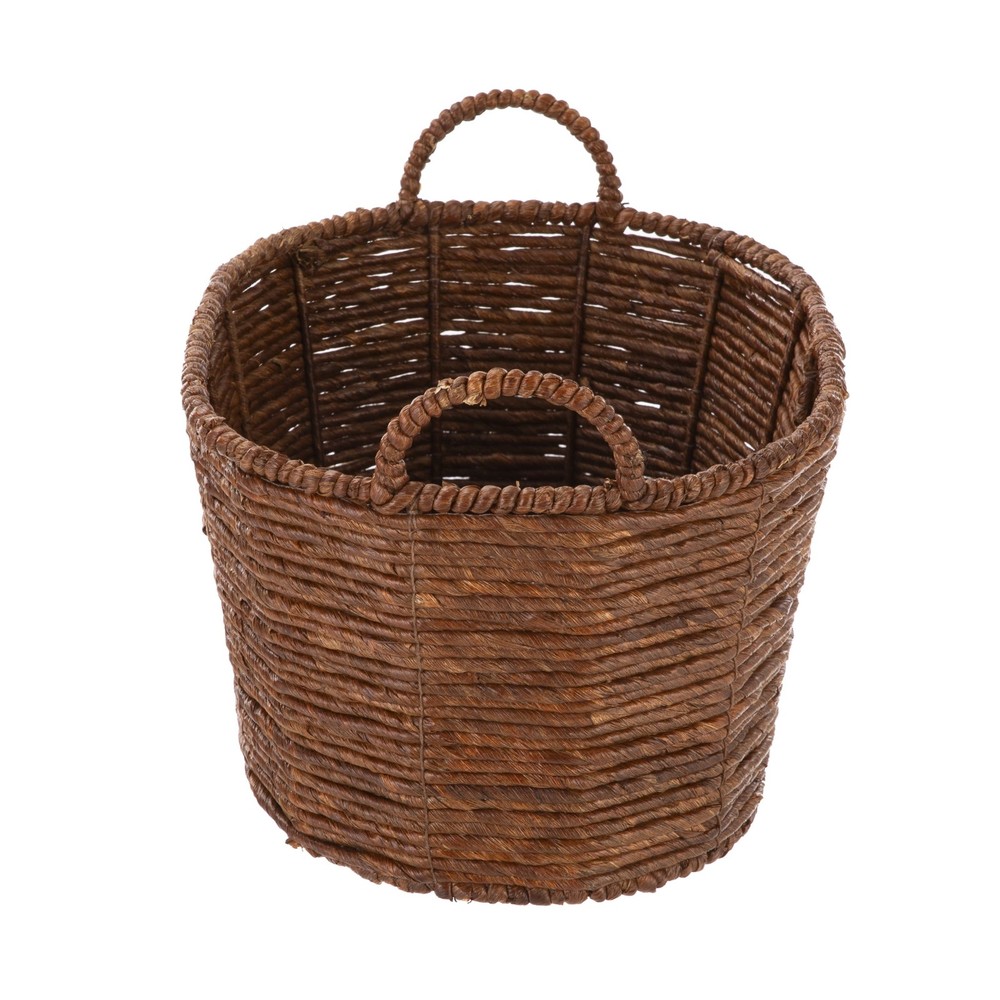Brown Handwoven Maize Basket Oval