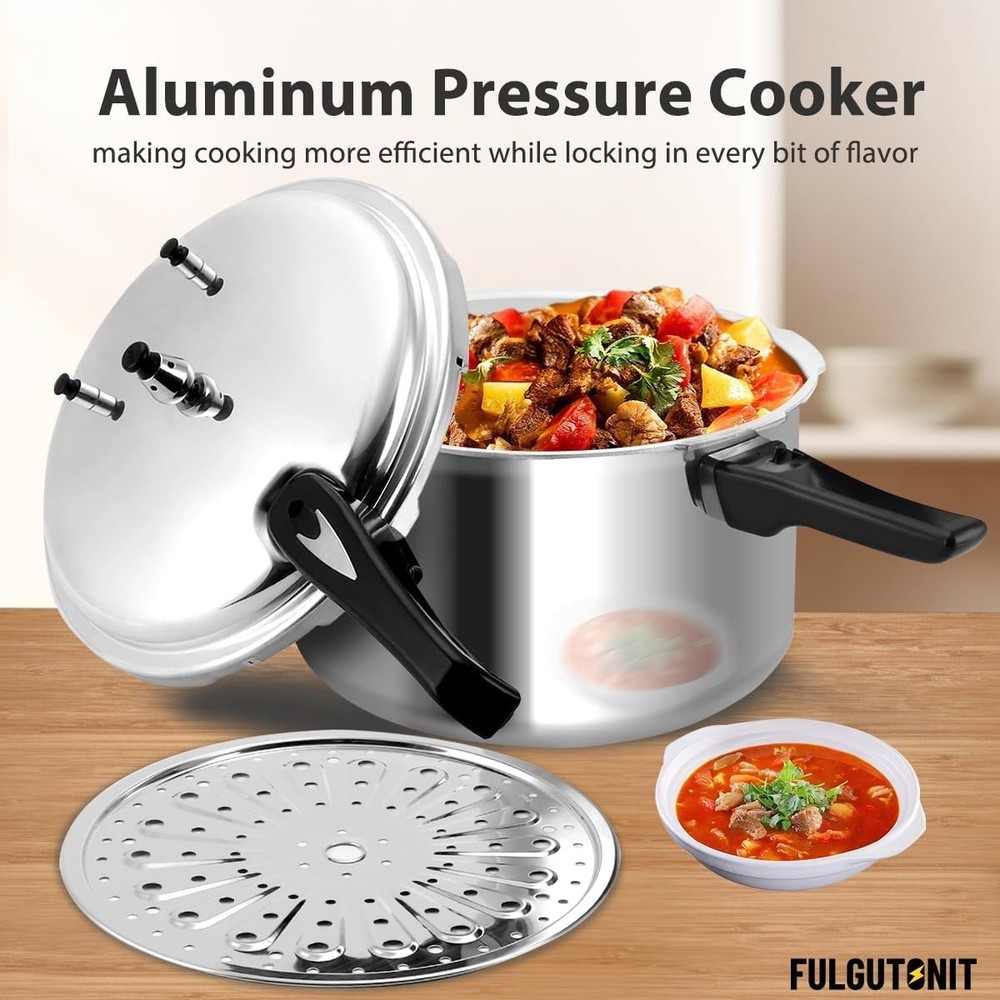 12 Quart Aluminum Multi-function Pressure  Cooker with Rack Easy Lock Lid