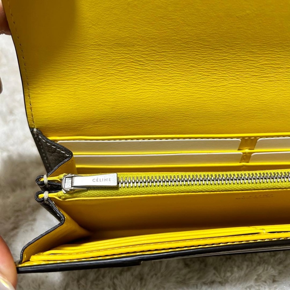 Celine Gray Long Wallet From Japan
