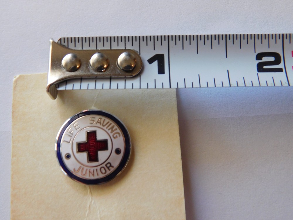 Red Cross Swimming Beginner Intermediate Advanced Swimmer Pin Back Button LOT