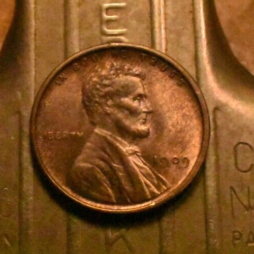 Choice with Rim Errors!  1909-VDB Lincoln Wheat Cent 1c.    (#9458)