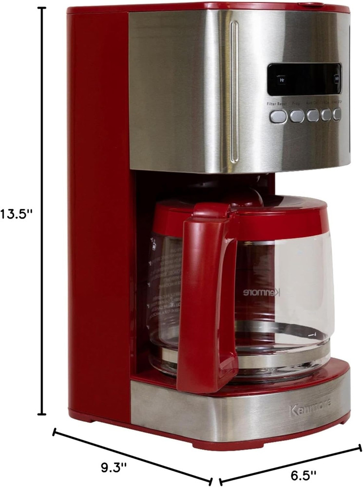40707 12 Cup Programmable Coffee Maker in Red