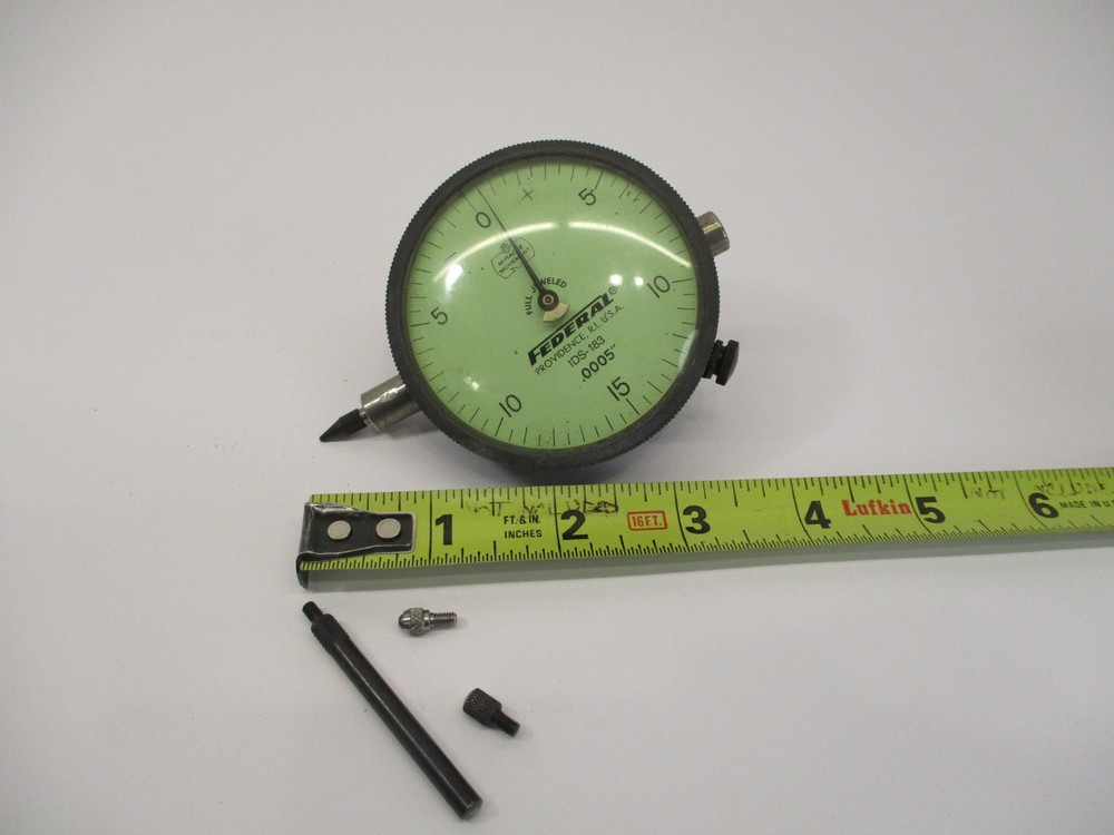 FEDERAL # IDS-183 Dial Indicator .0005" Grads Smooth Movement Large Dial in EC