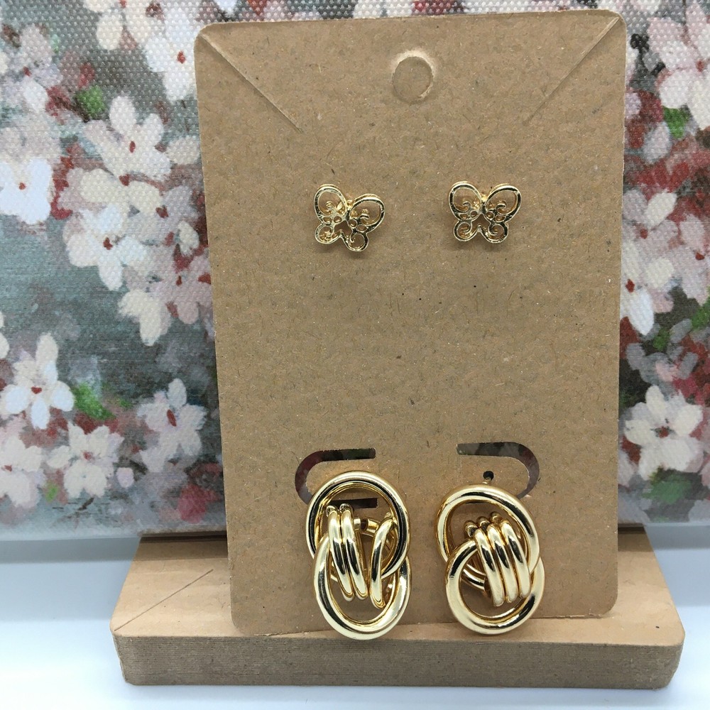 4 PC Gold-tone Earring Set Boho Retro Dangle Drop Hook New Free Ship 3058