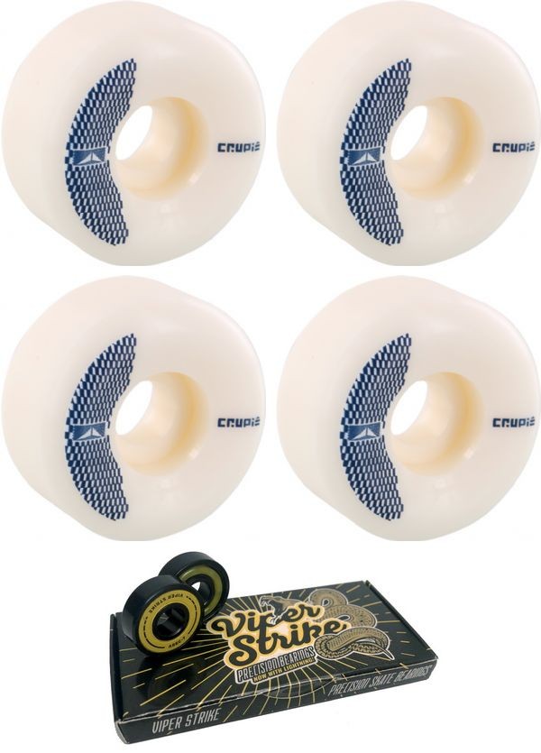 Crupie Wheels Square Spring Skateboard Wheels - 53mm 101a + bearings