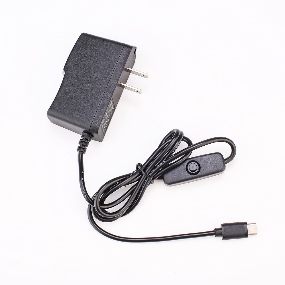 Raspberry Pi 4 b Power Supply 5V 3A USB C Charger Adapter
