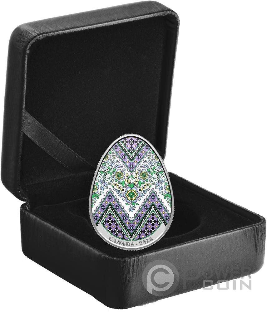 PYSANKA Shaped Silver Coin 20$ Canada 2026
