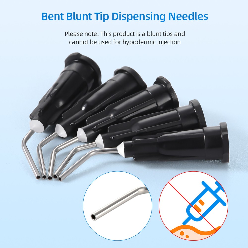 100PCS JMU Dental Pre Bent Needle tips Different Size