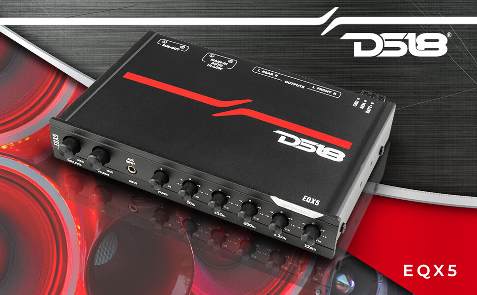 DS18 EQX5 High Volt 5 Band Equalizer with High Level Input
