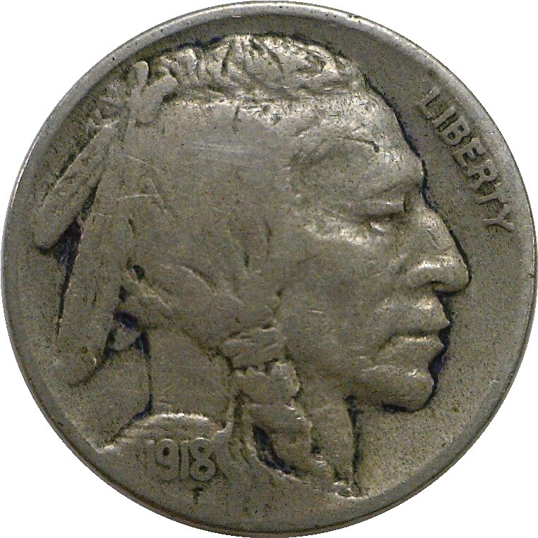 1918-S 5C Buffalo Nickel Fine