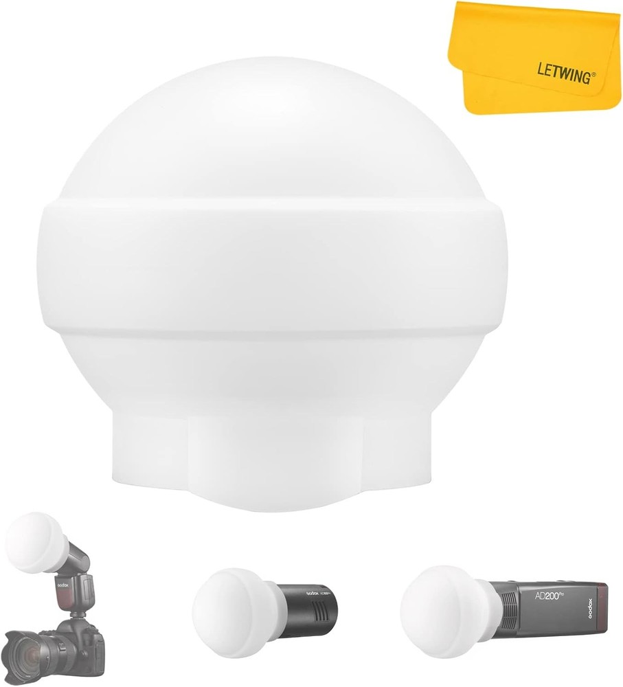 Godox AK-R22 Diffusion Dome, Collapsible Flash Diffuser Suitable for Godox V1 V1