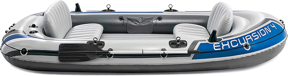 68324EP Excursion 4 Inflatable Boat Set: Includes Deluxe 54In Boat Oars and High
