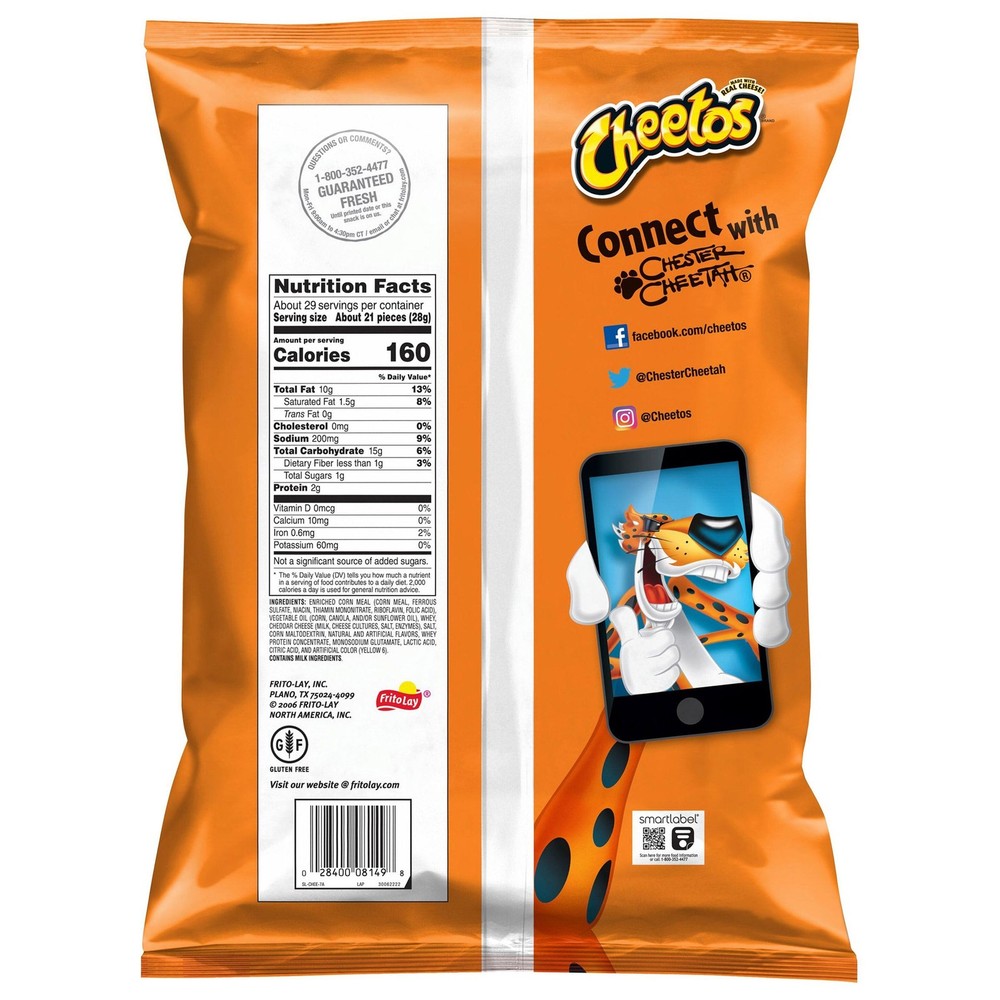 Cheetos Crunchy Cheese Flavored Snacks, 28.8 oz