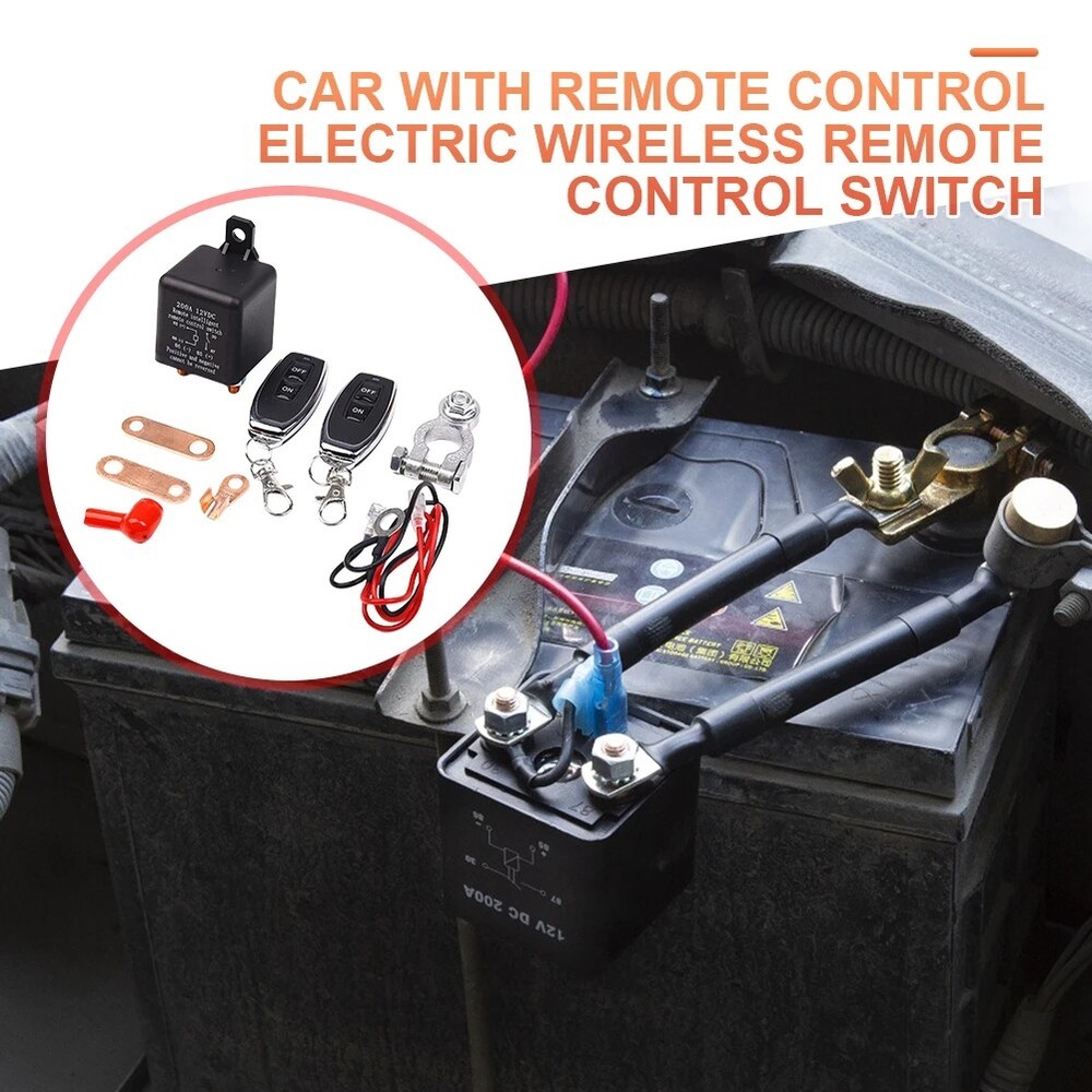 Wireless Dual Remote Car Battery Disconnect Relay Master Kill Cut-off Switch US