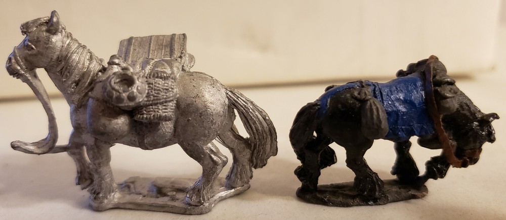 Rafm PACK MULES (2) Metal 25mm Dungeons & Dragons