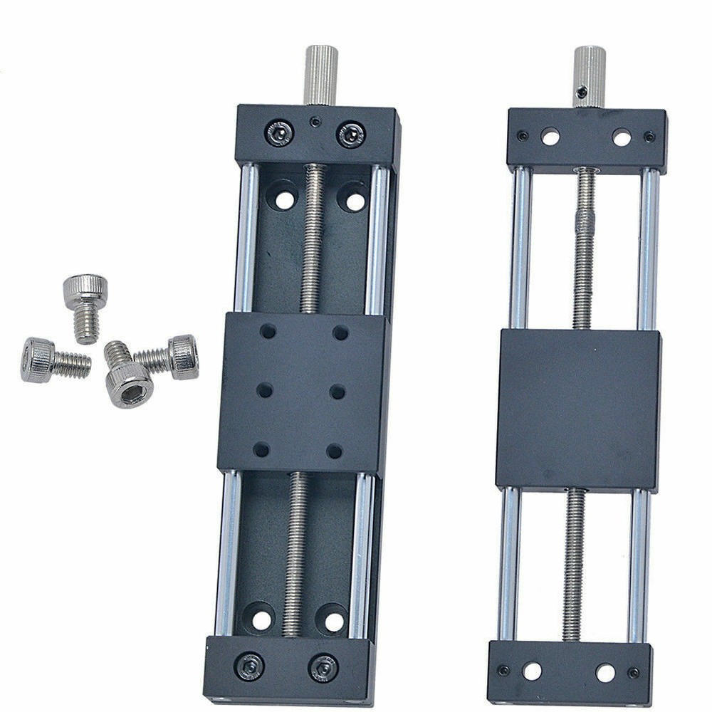 XY Axis Manual Linear Stage - 20mm-80mm Adjustable Aluminum Sliding Table