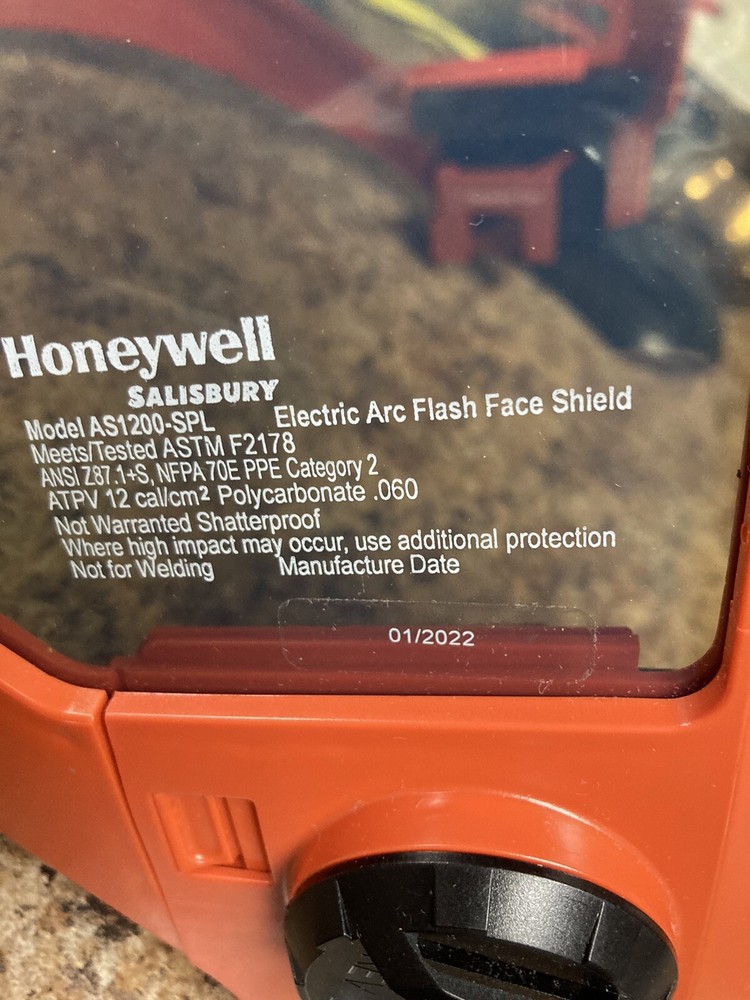 Honeywell Salisbury Face Shield, Polycarbonate Visor AS1200-SPL