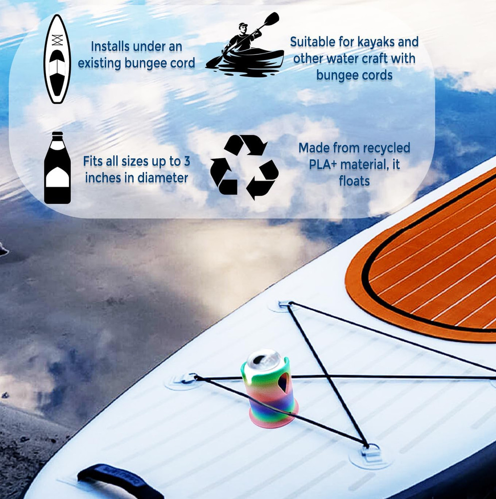Inflatable Stand-Up Paddle Board Cup Holder for Drinks and Cans