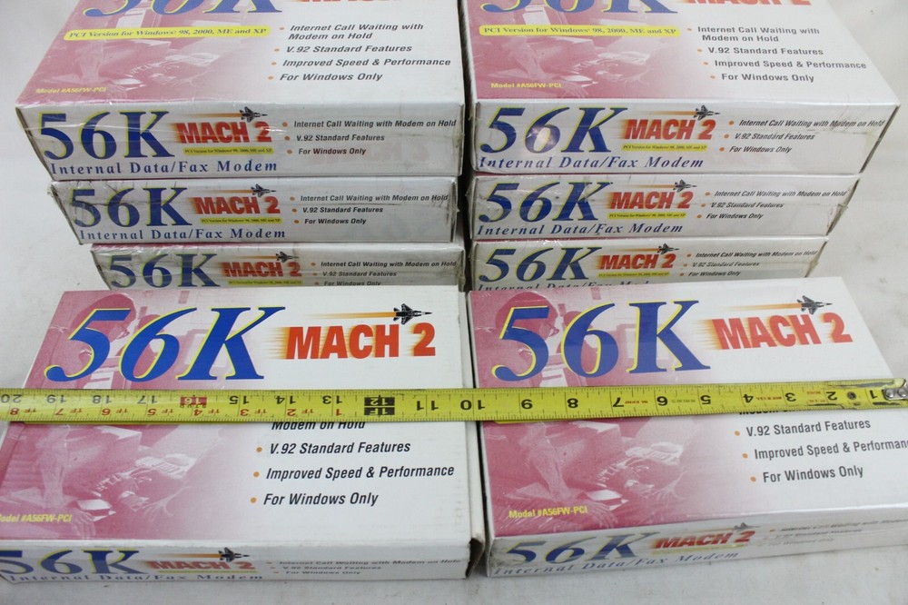 9 NEW 56K MACH 2 INTERNAL DATA/FAX MODEM PCI VERSION FOR WINDOWS 95 98