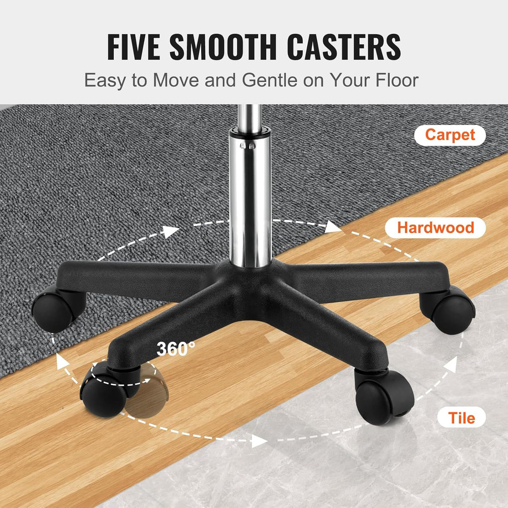 Rolling Stools with Wheels, 400 LBS Weight Capacity Adjustable Height Stool with