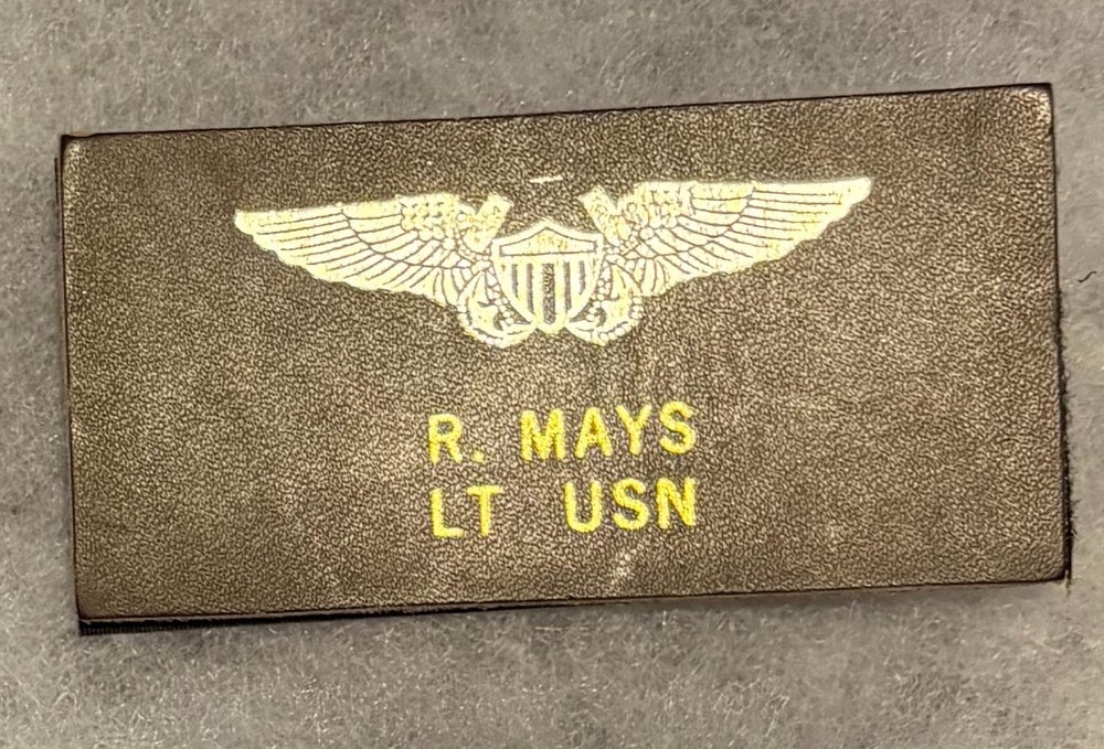 USN R Mays LT Flight Jacket Name Tag
