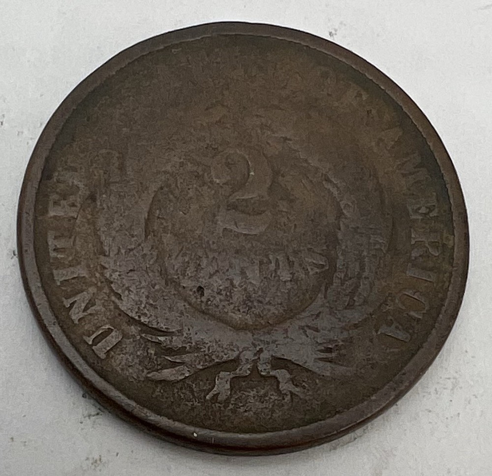 1870 Two Cent Piece VG VERY GOOD NICE Coin!