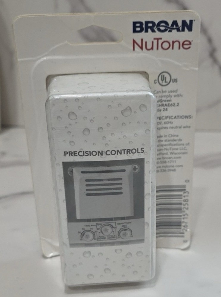 Broan P82W Humidity Sensing Control Switch, White