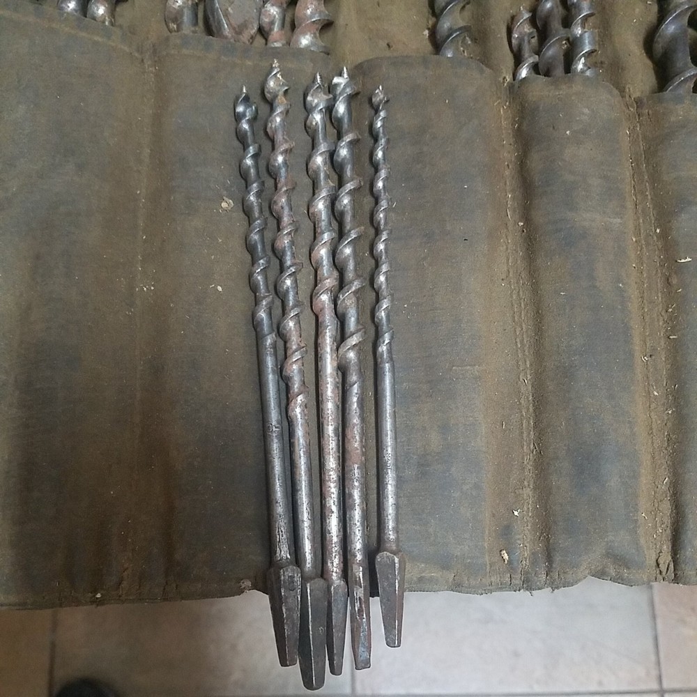Barn Find 26 Antique Wood Drill Bits Few Spade All Types & Sizes