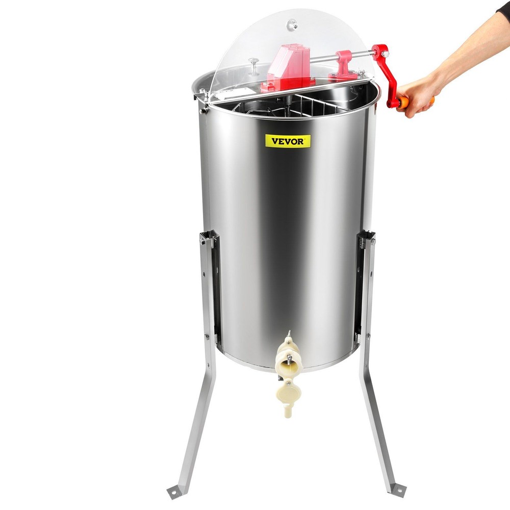 Manual Honey Extractor 3 Frames Honey Spinner Extractor Drum Spinner with Lid
