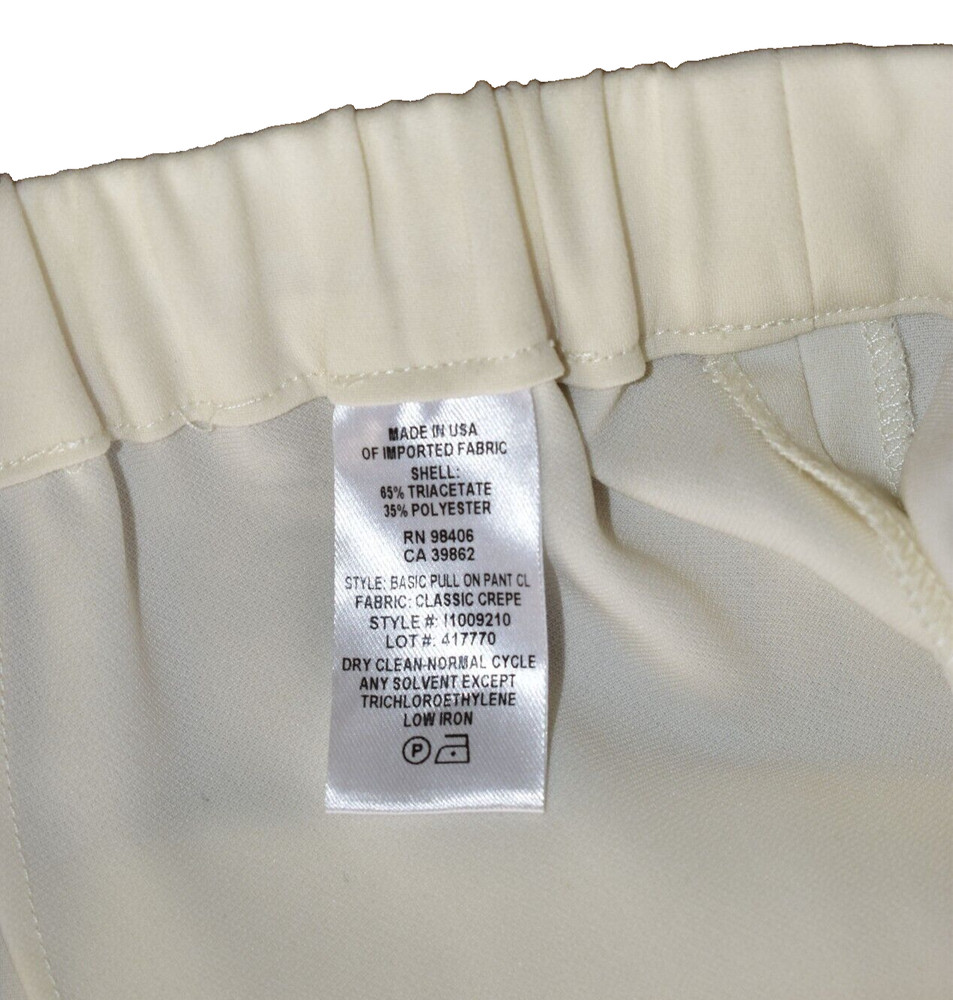 B0 NWT THEORY Rice Classic Crepe Elastic Waist Basic Pull On Pants Size 00 $295