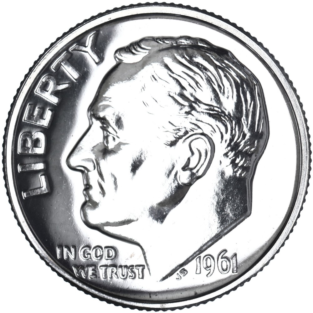 1961 (P) Roosevelt Dime Gem Proof 90% Silver