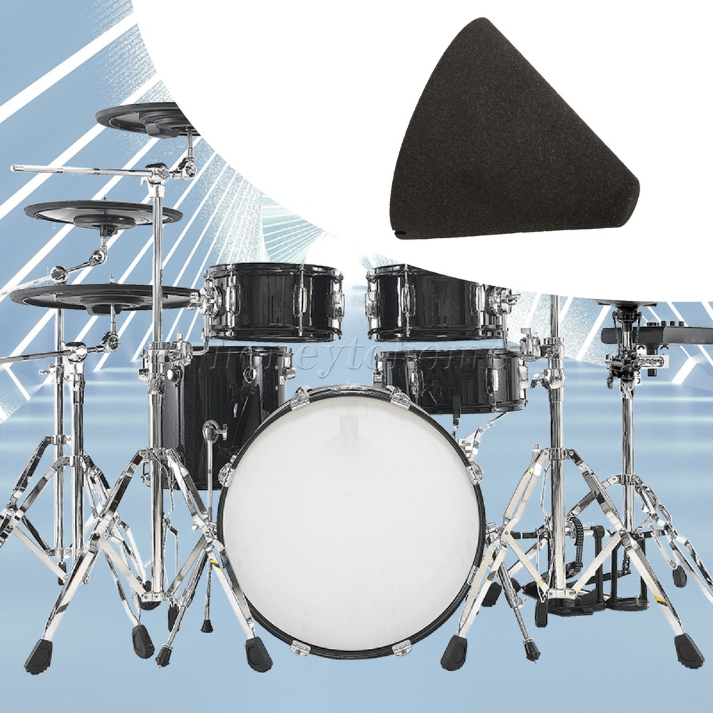 Electronic Drum Accessories Piezo Sponge Cone Black Plastic Pack of 5