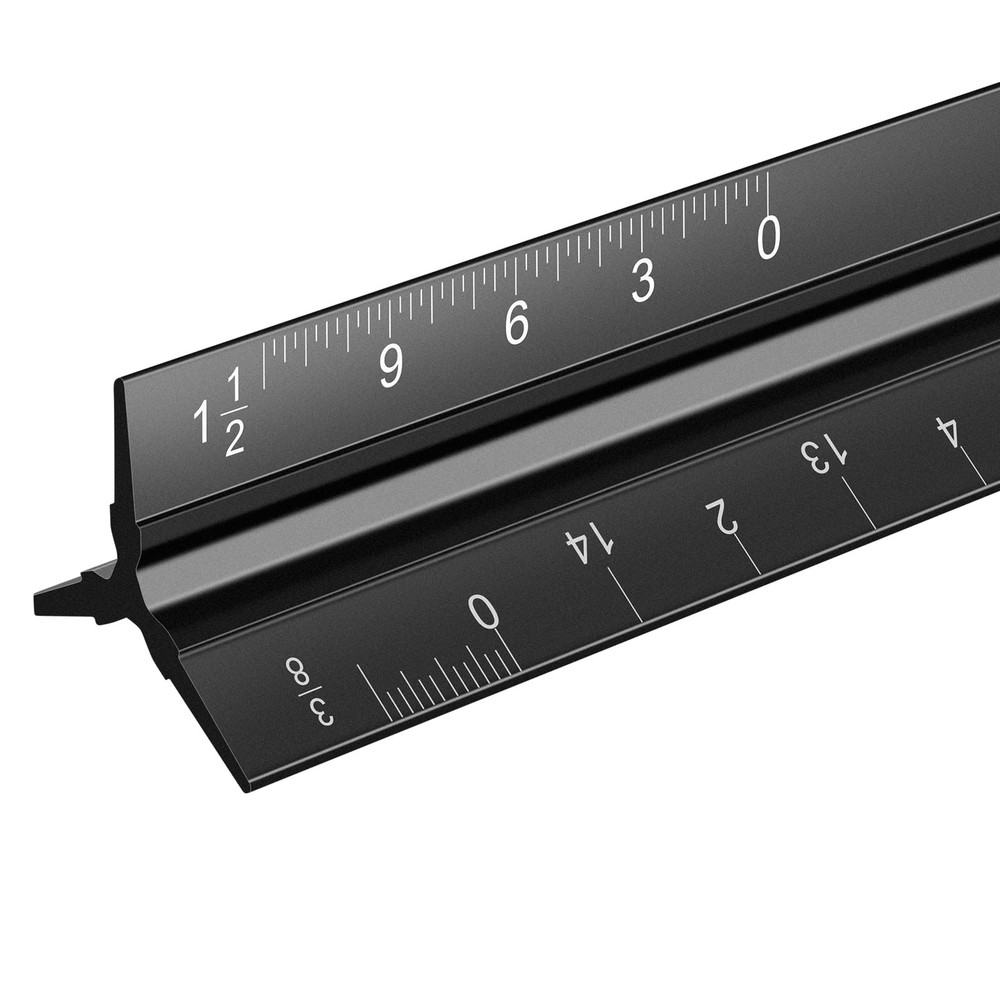 12 Inch Aluminum Architectural Scale Ruler for Engineers Architects Students