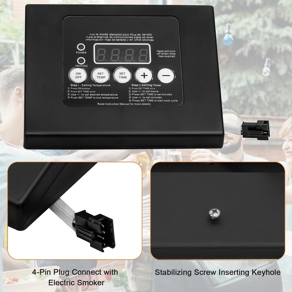 FBULWSEC 990050048 Digital Control Panel for Masterbuilt LED Display Black