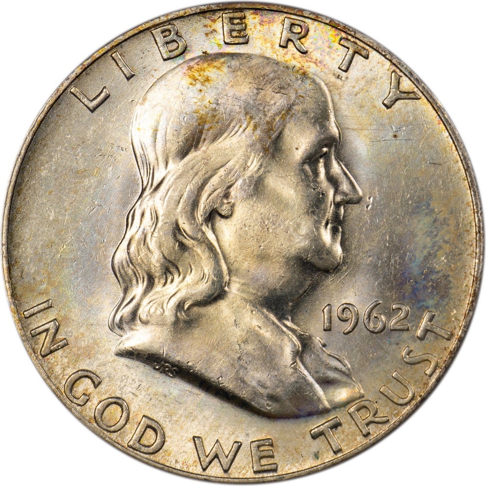 1962-D Franklin Half Dollar - Toned - AU!