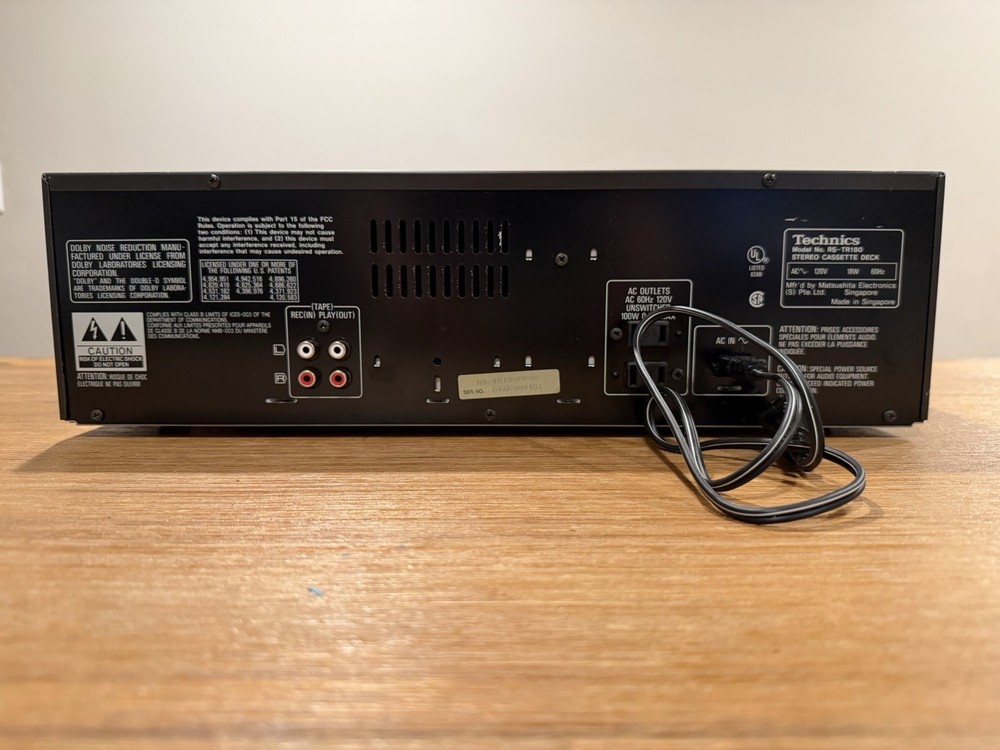 Technics RS-TR180 Stereo Cassette Deck - Does Not Work 100% For Parts Only READ