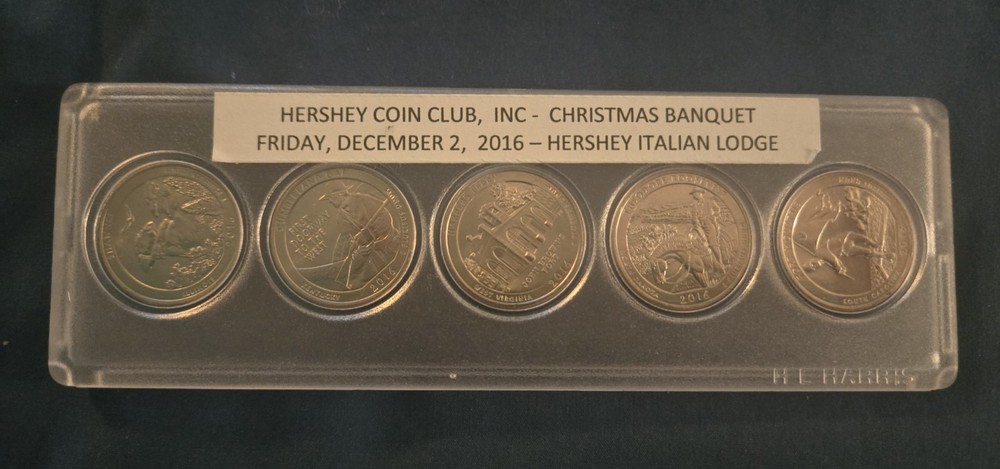 Hershey Coin Club 2016 Quarter Collection