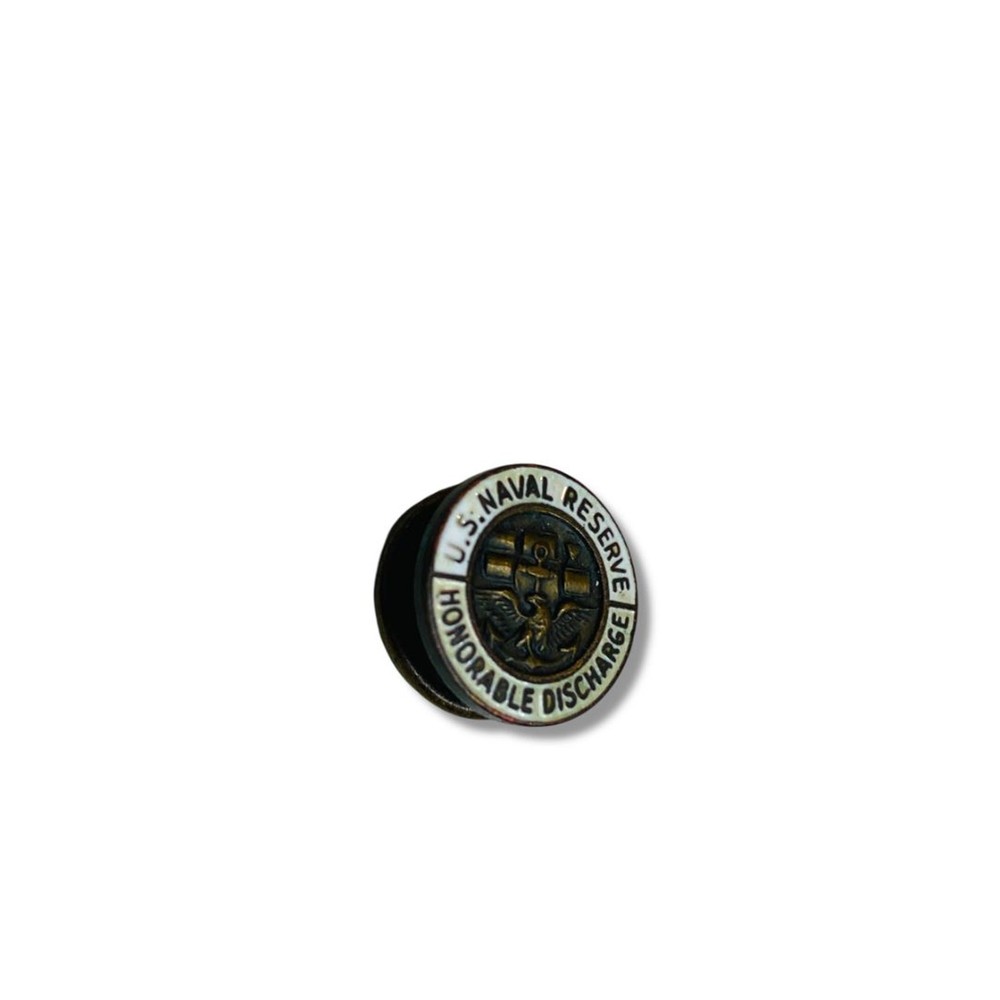 Vintage U.S. Naval Reserve Honorable Discharge Stud Button .5"