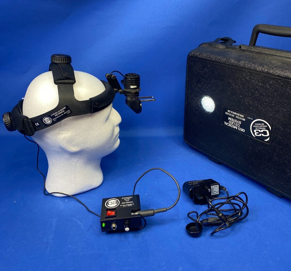 QED C3 LED Portable Surgical Headlight System & Case