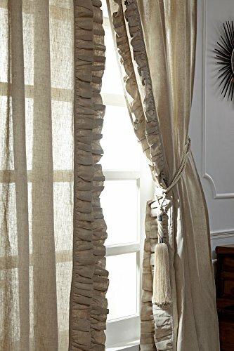Be-You-tiful Home Basille Curtain Panel, 96", Natural
