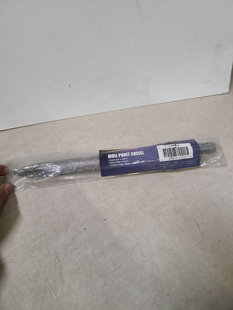 WESTWARD 4MGZ4 Moil Point Chisel, 0.680 In., 9 In., Oval