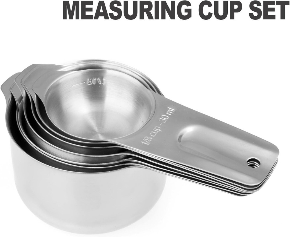 Durable 13-Piece Measuring Cups Set with Ergonomic Handle - Kitchen Essential