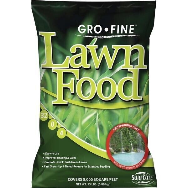 GRO-FINE, 4 Step Lawn Fertilizer Program, 5,000 Sq. Ft. , Phosphorus Free