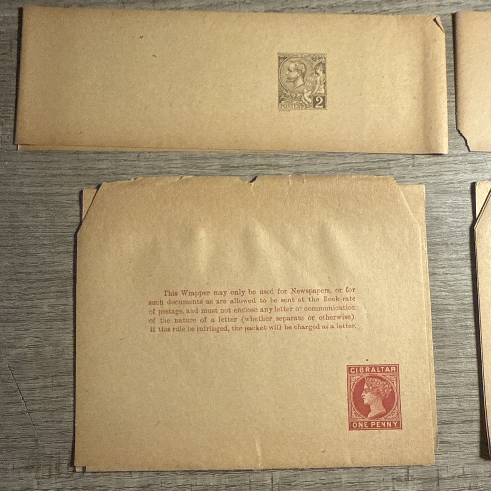 GIBRALTAR NEWSPAPER WRAPPER STATIONERY UNUSED